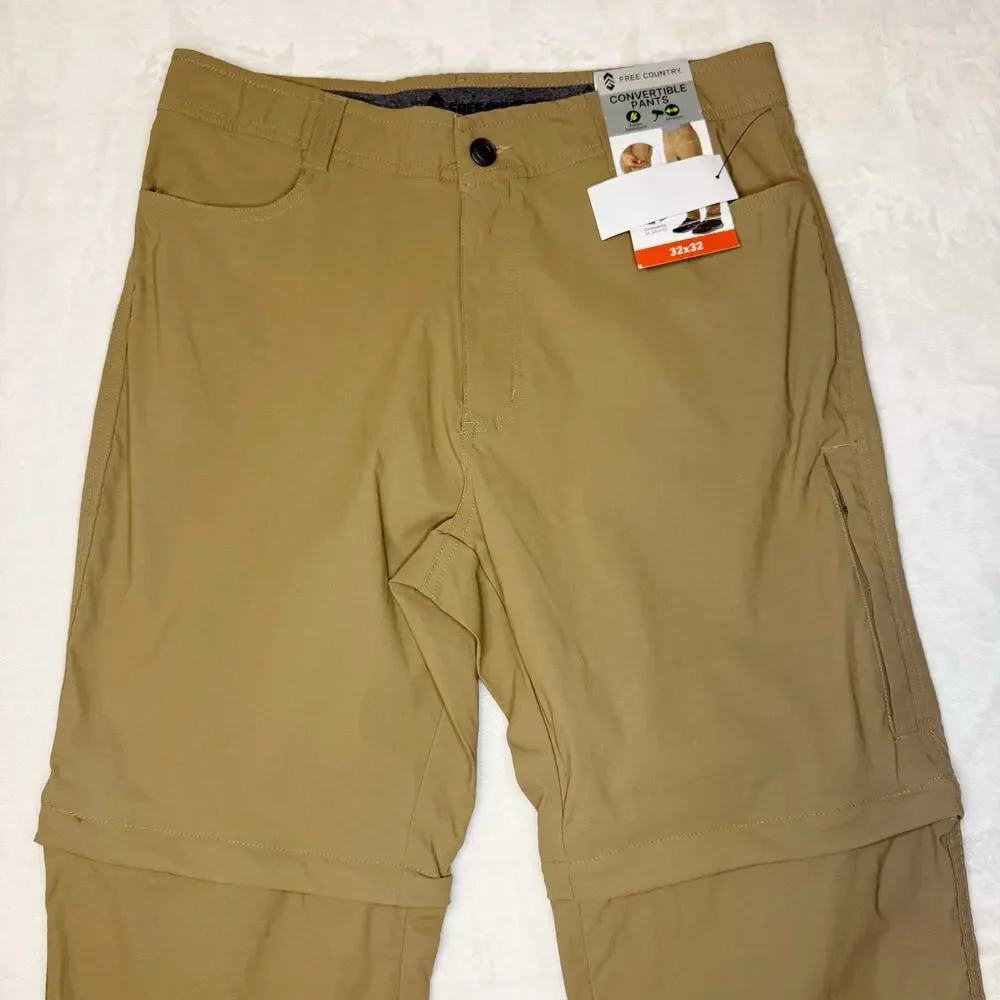 Free Country Convertible Hiking Pants Shorts Men's 32x32 - Picture 2 of 11